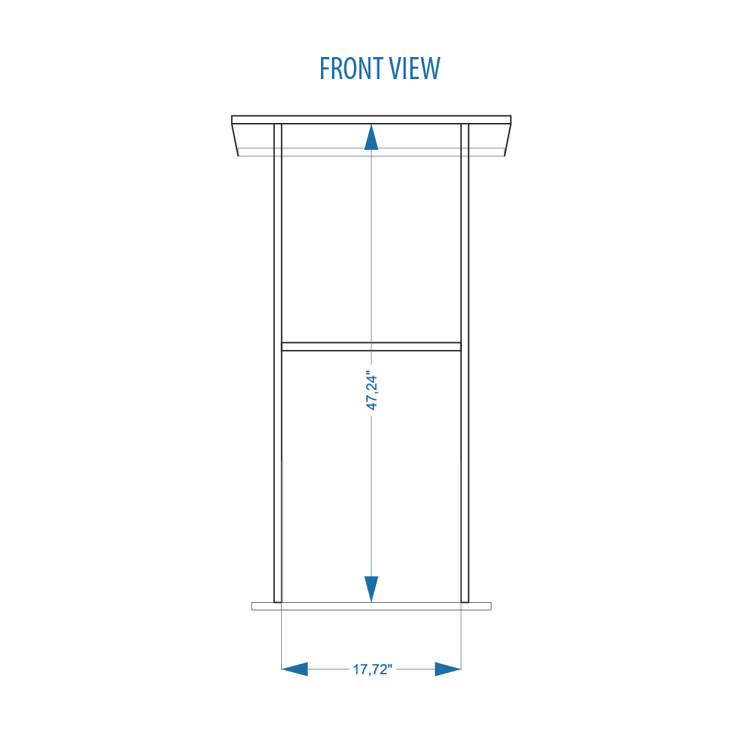 Acrylic Podium AT13 – Clear Acrylic Lectern with Optional Frosted Front