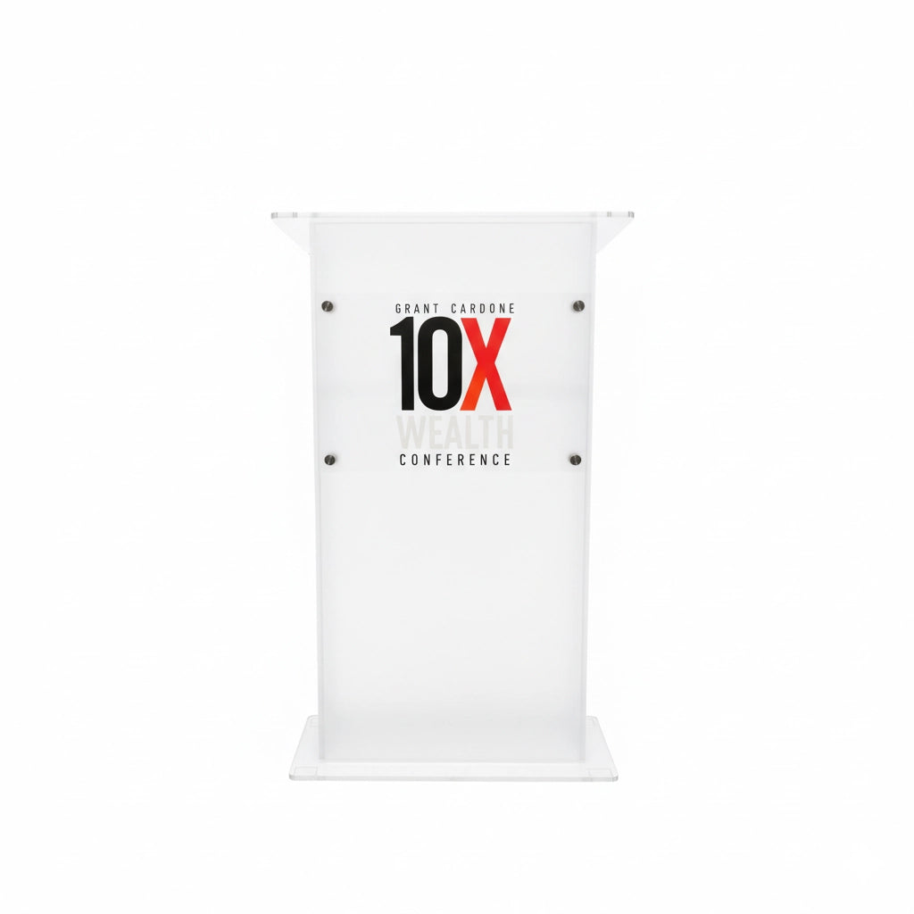 Acrylic Podium AT14 – Interchangeable Logo Panel