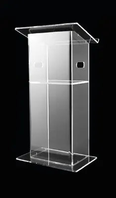 Acrylic Podium AT12 – Modern Transparent Lectern for Events South Florida Acrylics