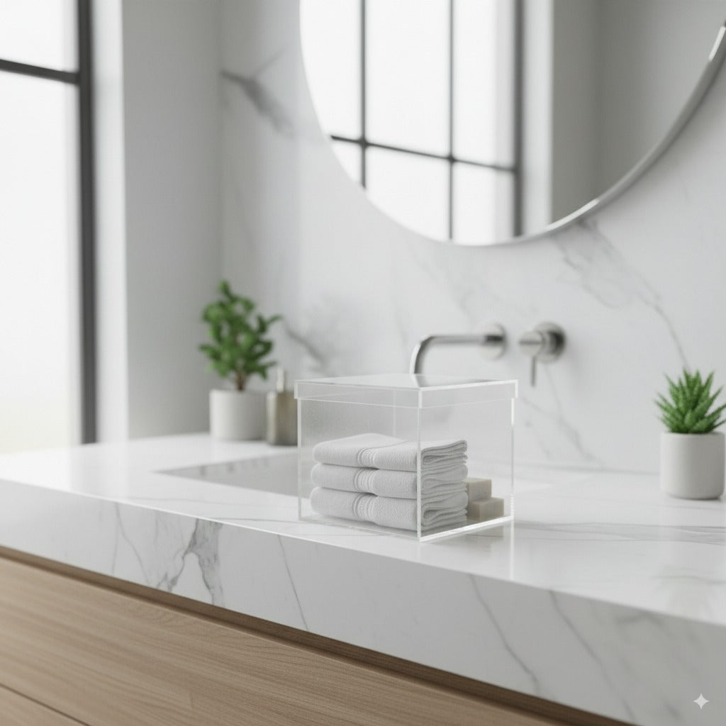 Acrylic Storage Box with Lid – Clear Organized Container South Florida Acrylics