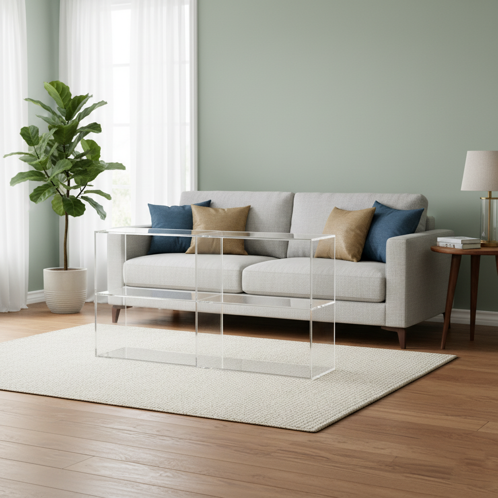 Acrylic Horizontal Bookshelf & Display Shelf South Florida Acrylics