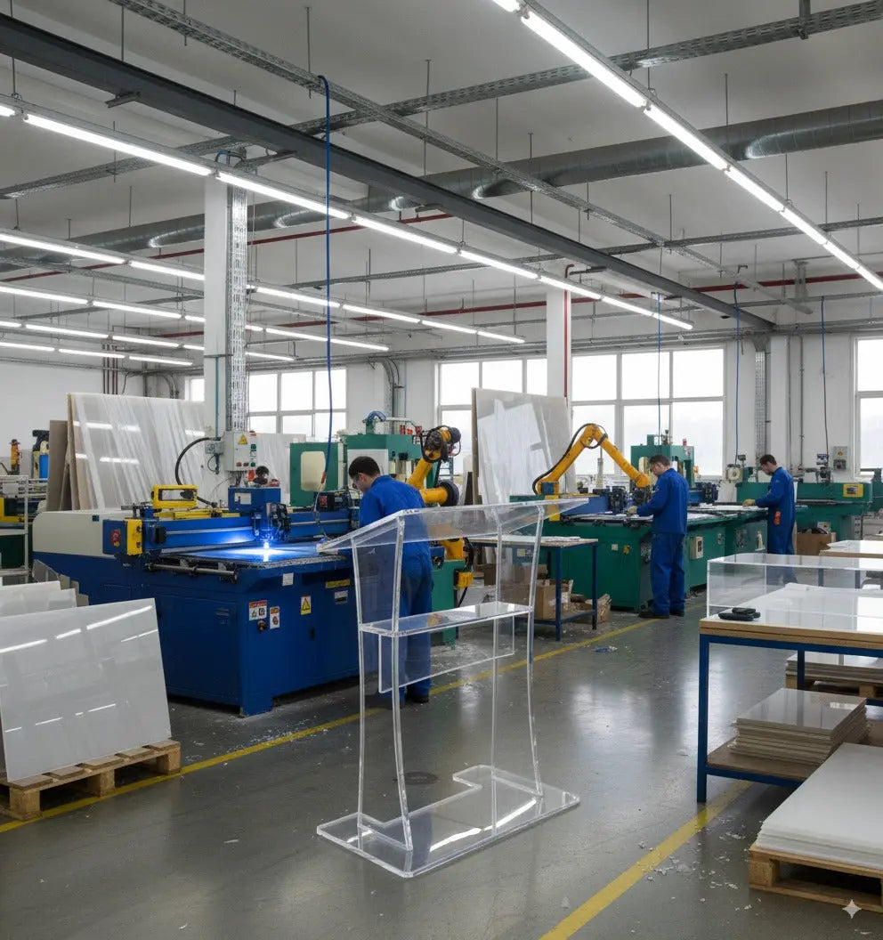 Acrylic Podium AT11 – Premium Frosted Acrylic Lectern for Events South Florida Acrylics