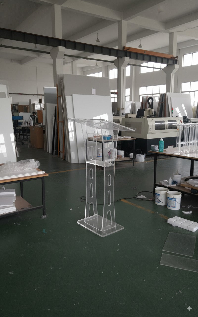 Acrylic Podium AT13 for Elegant, Modern Professional Presentations South Florida Acrylics