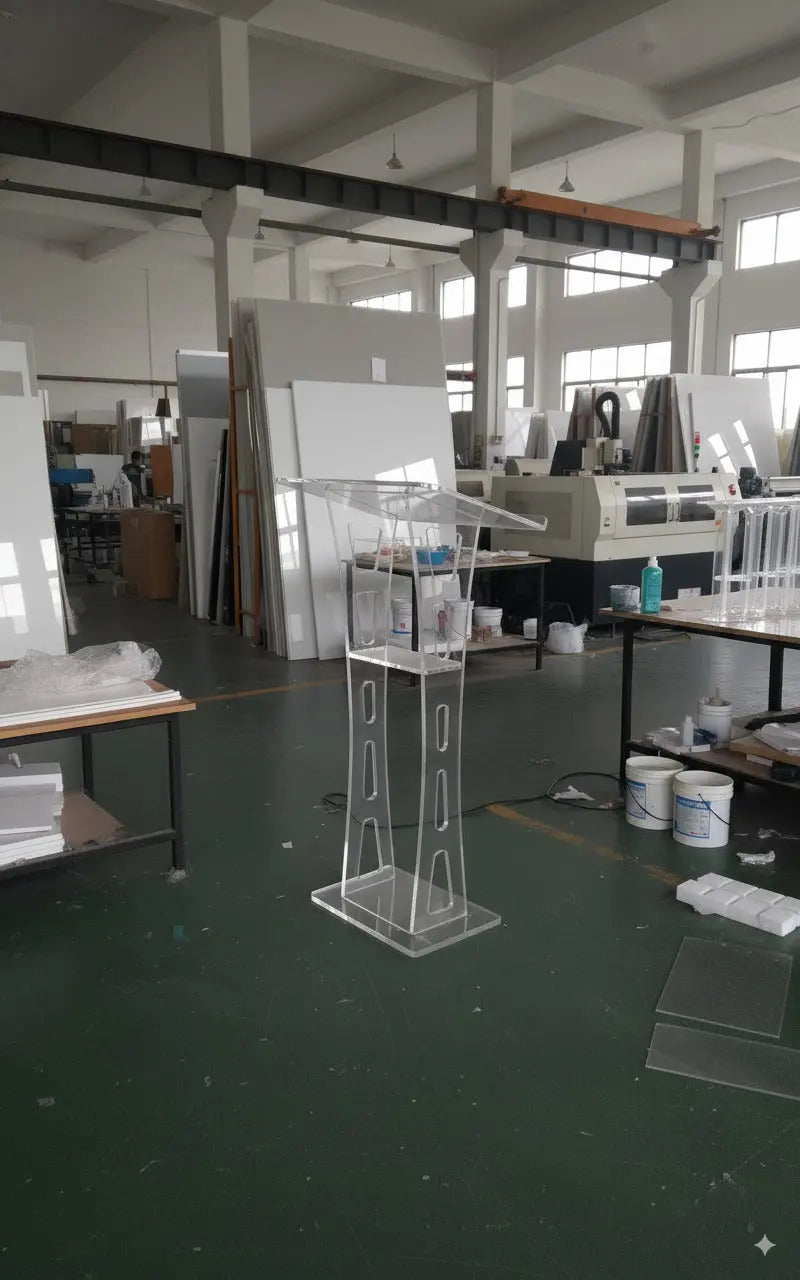 Acrylic Podium AT13 for Elegant, Modern Professional Presentations South Florida Acrylics