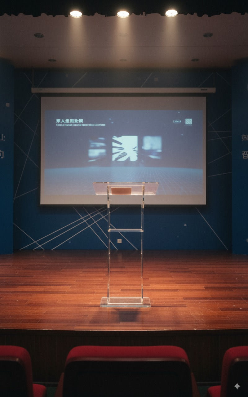 Acrylic Podium AT13 for Elegant, Modern Professional Presentations South Florida Acrylics