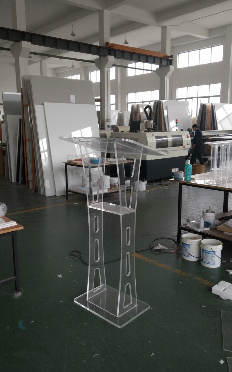 Acrylic Podium AT13 for Elegant, Modern Professional Presentations South Florida Acrylics