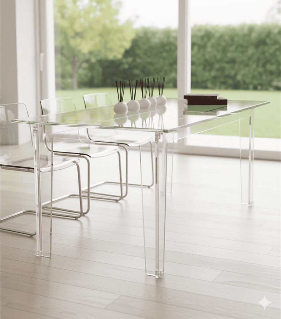 Clear Acrylic Dining Table