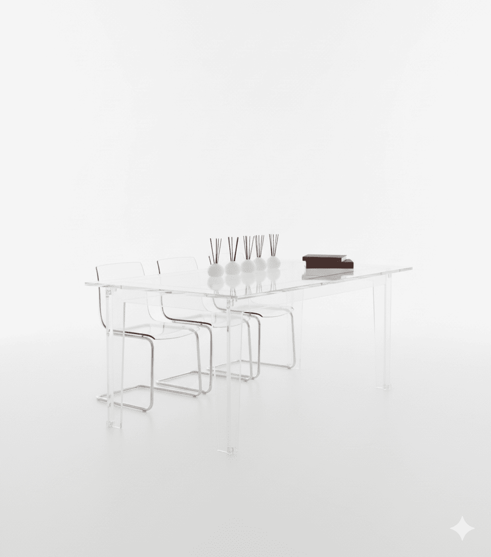 Clear Acrylic Dining Table