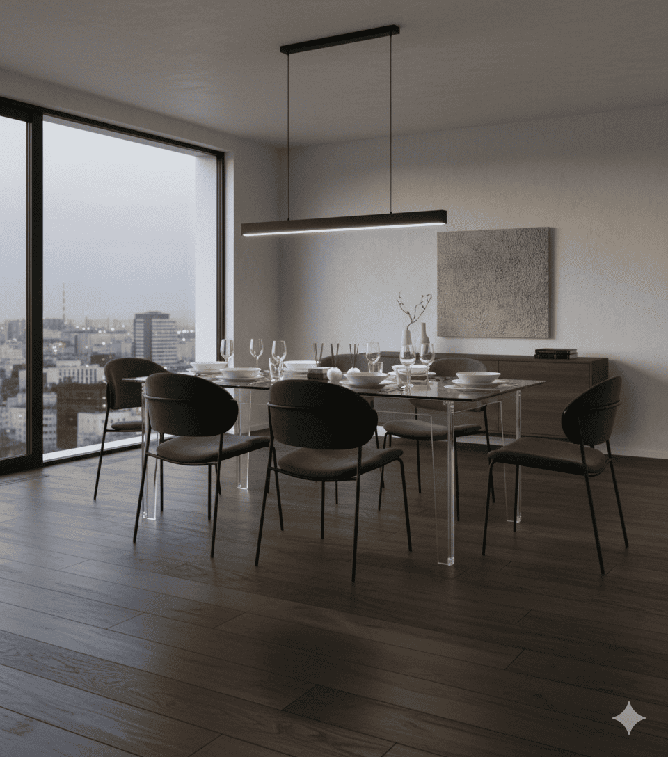 Clear Acrylic Dining Table