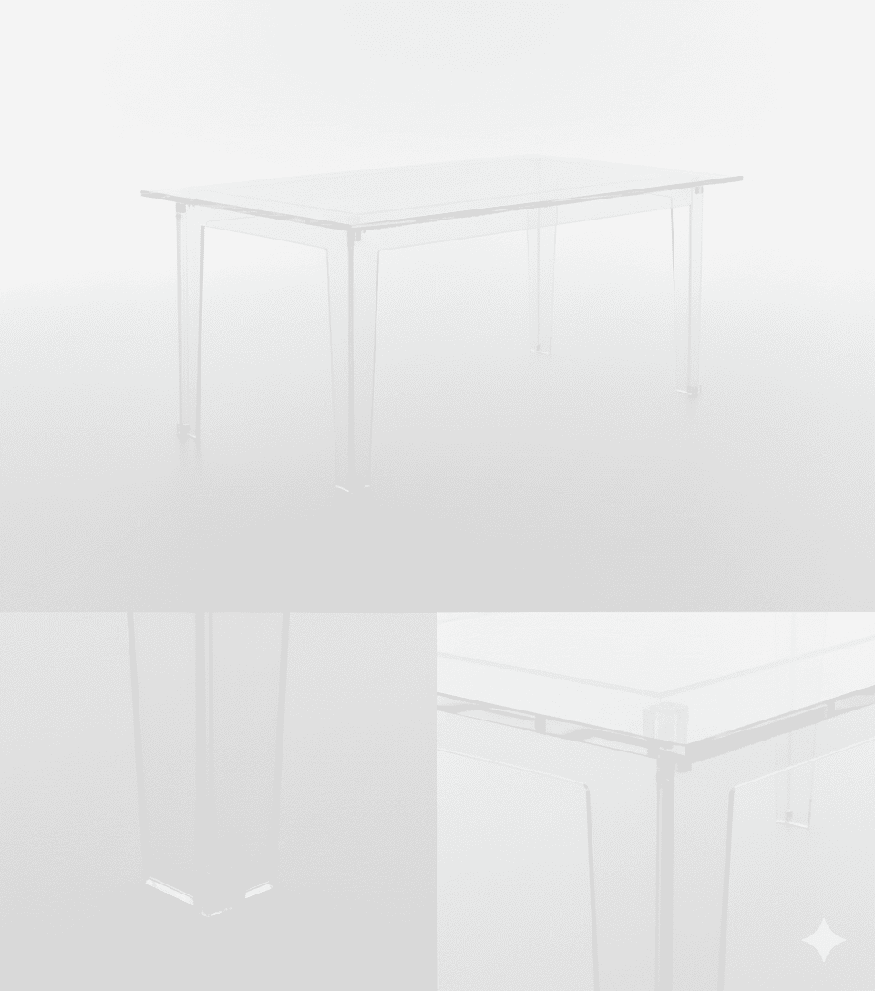 Clear Acrylic Dining Table