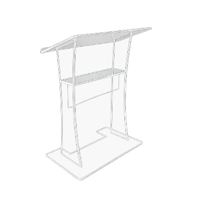 Acrylic Podium AT11 – Premium Frosted Acrylic Lectern for Events South Florida Acrylics