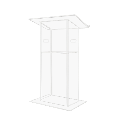 Acrylic Podium AT12 – Modern Transparent Lectern for Events South Florida Acrylics