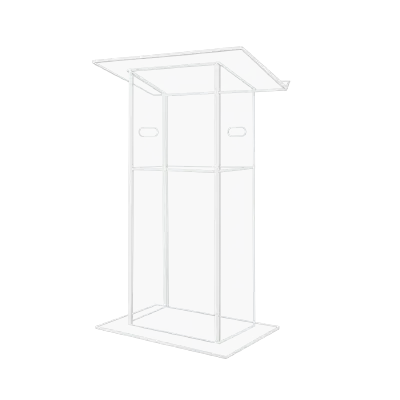 Acrylic Podium AT12 – Modern Transparent Lectern for Events South Florida Acrylics