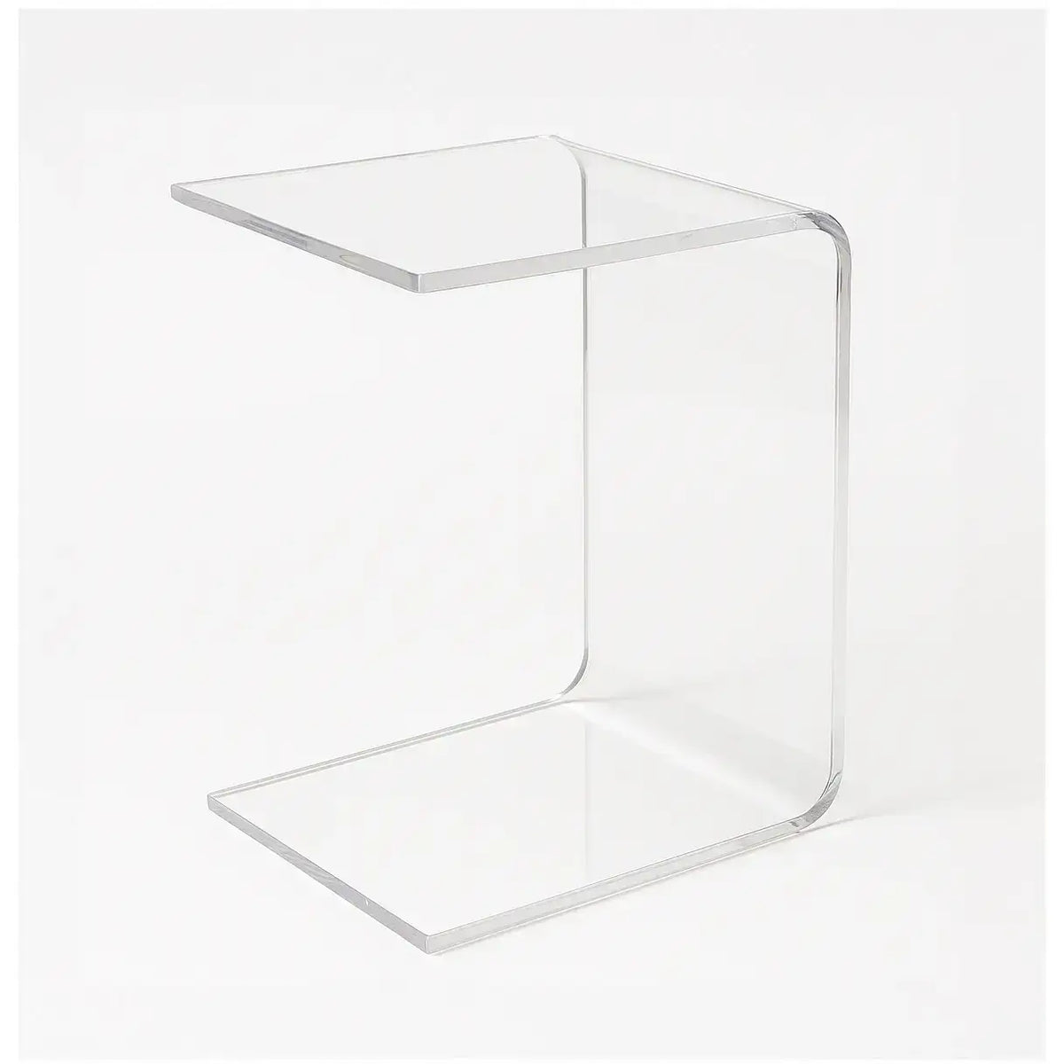 C-Shaped Nightstand – Clear Acrylic Design