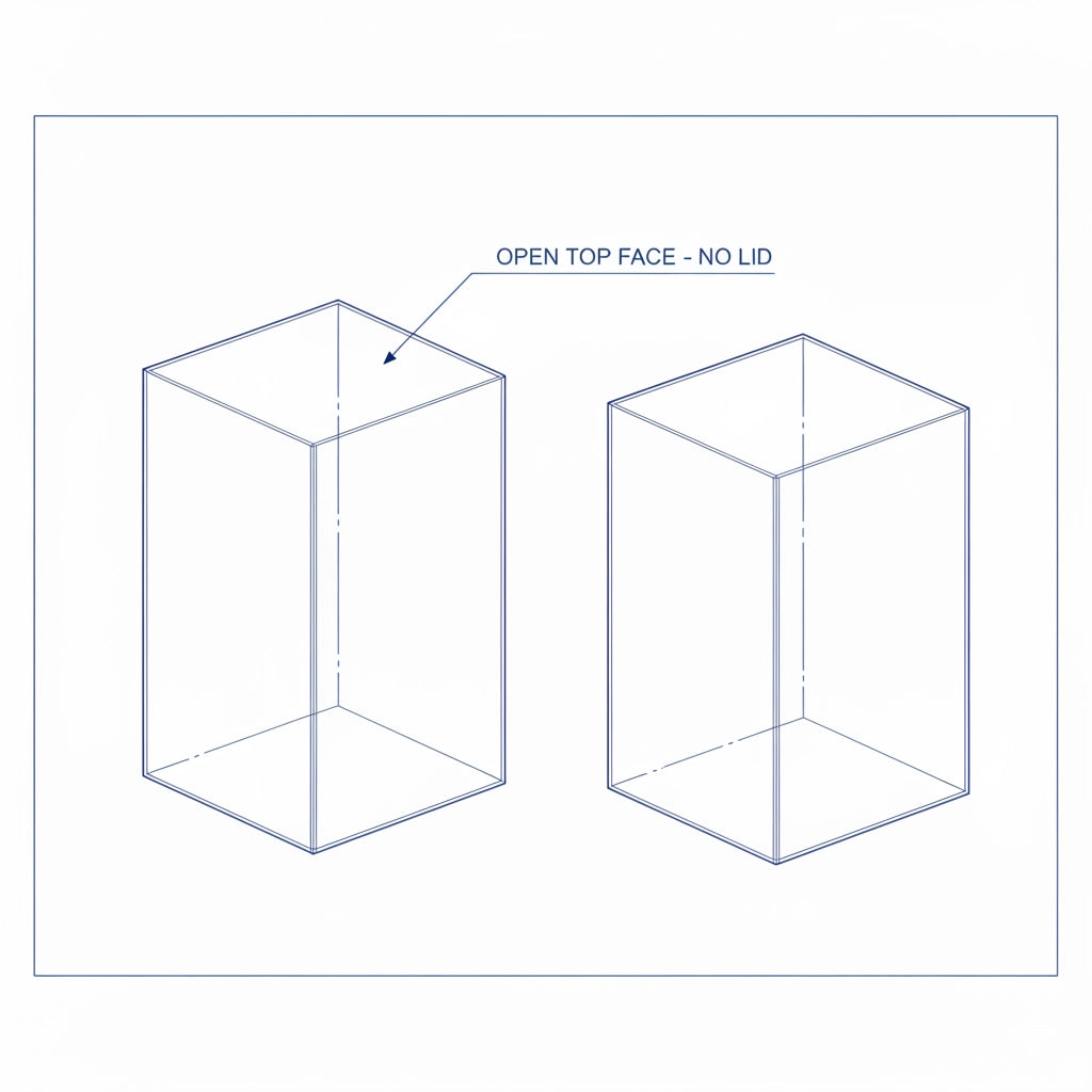 Clear Acrylic 5-Sided Display Pedestal Tower