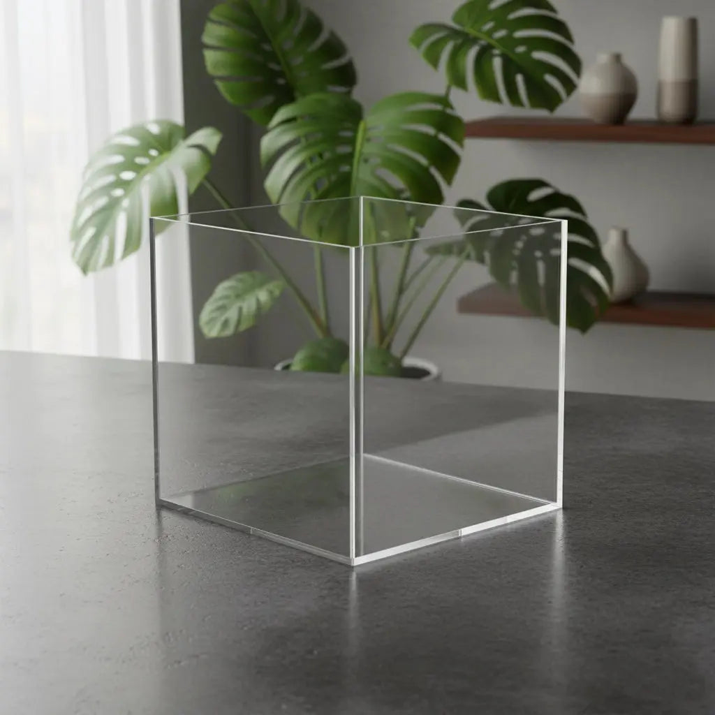 Clear Acrylic Cube Display Case for Retail and Collectibles