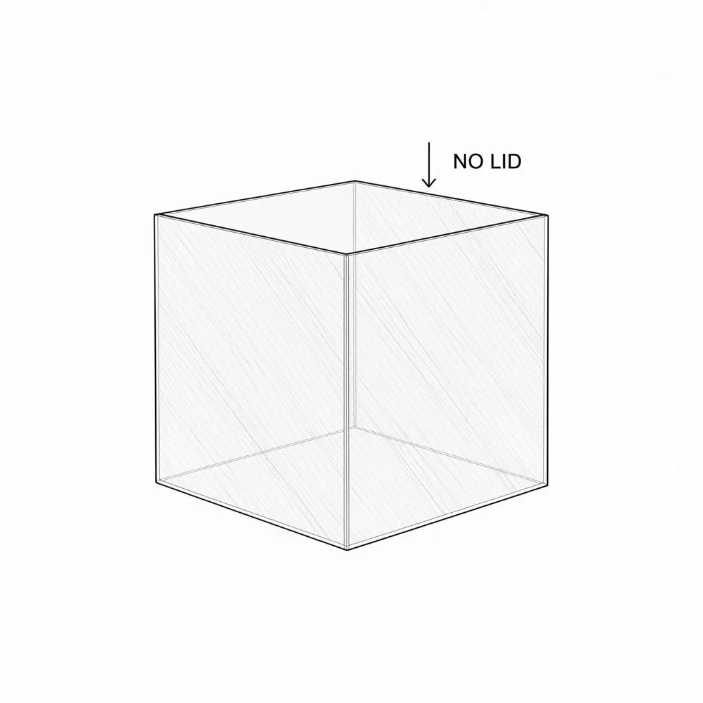 Clear Acrylic Cube Display Case for Retail and Collectibles
