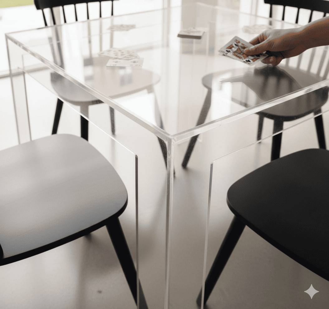 Clear Acrylic Game Table South Florida Acrylics