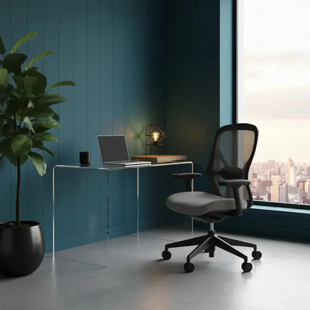 Clear Acrylic Waterfall Desk – Modern Design