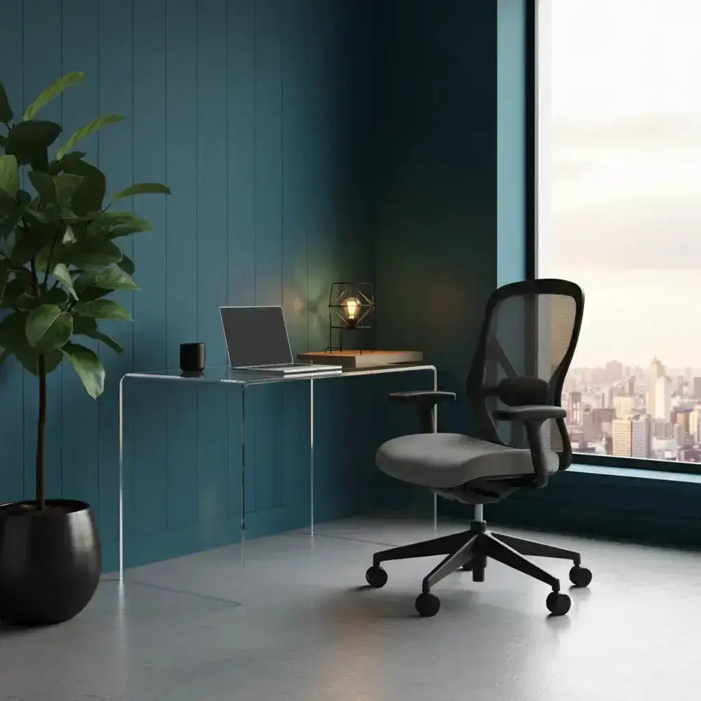 Clear Acrylic Waterfall Desk – Modern Design