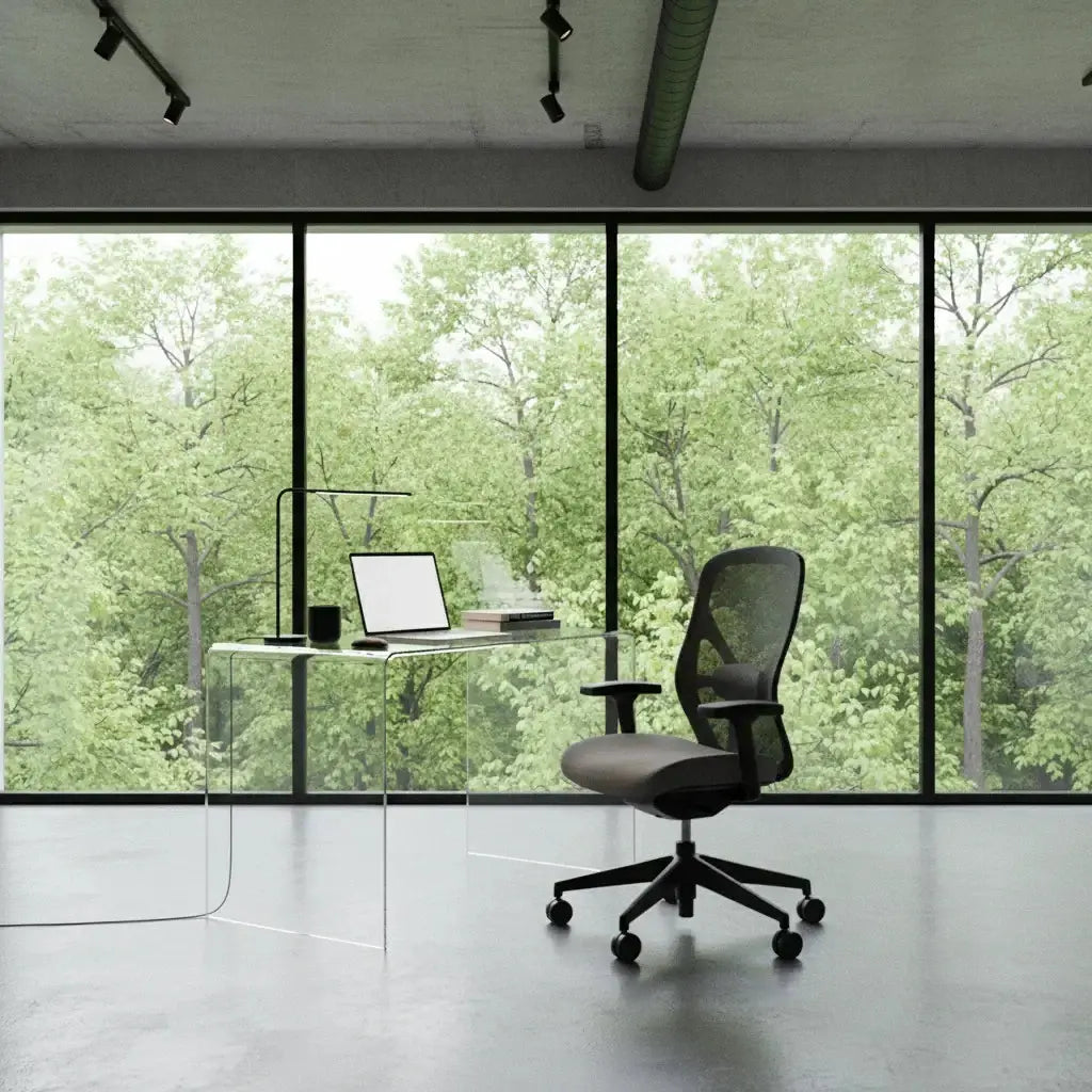 Clear Acrylic Waterfall Desk – Modern Design