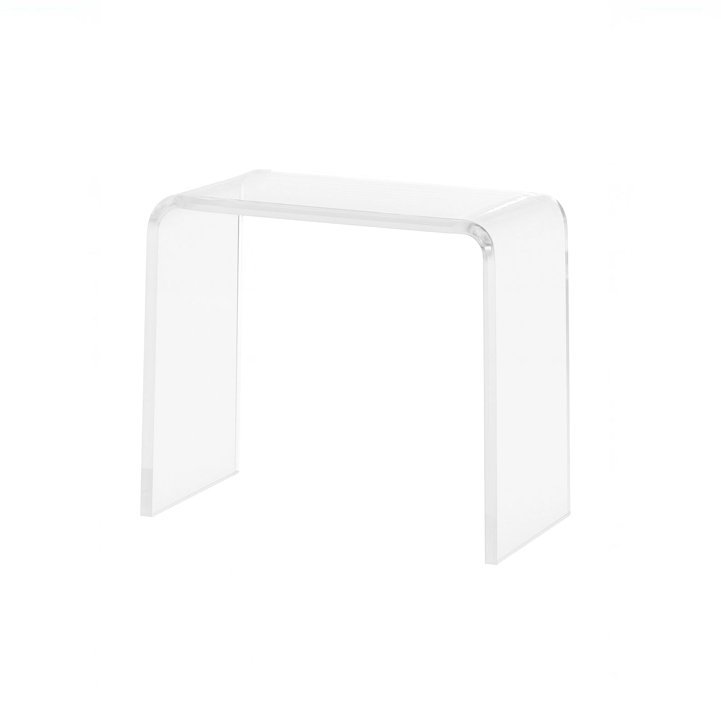 Clear Acrylic Waterfall Vanity Stool
