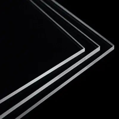 Stacked clear acrylic sheets for custom acrylic fabrication