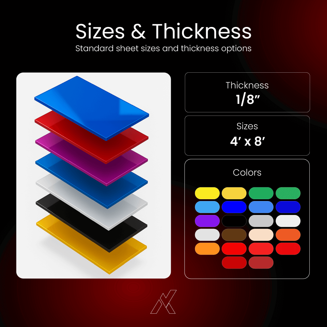 Colored Acrylic Sheet – Vibrant Premium Material South Florida Acrylics