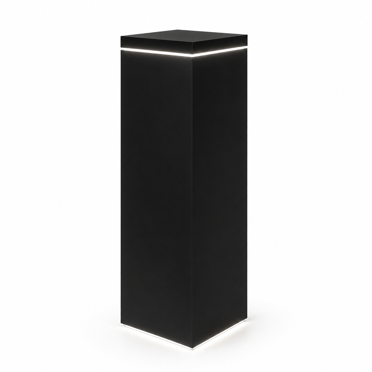Edge-Lit Display Pedestals – Top LED Accent Stands