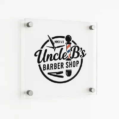 Flat acrylic signs
