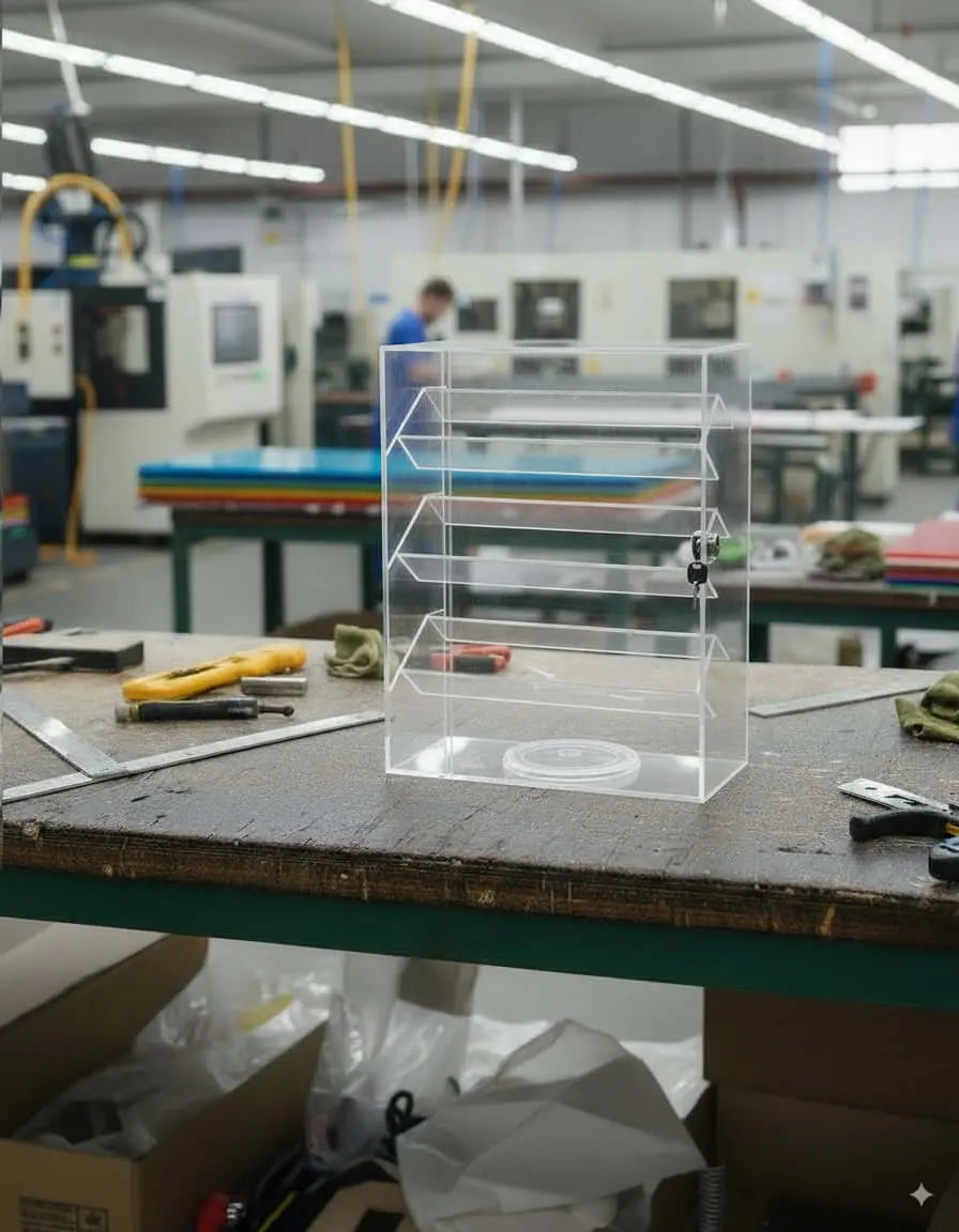 Countertop Display Case with Base – Clear Acrylic Showcase