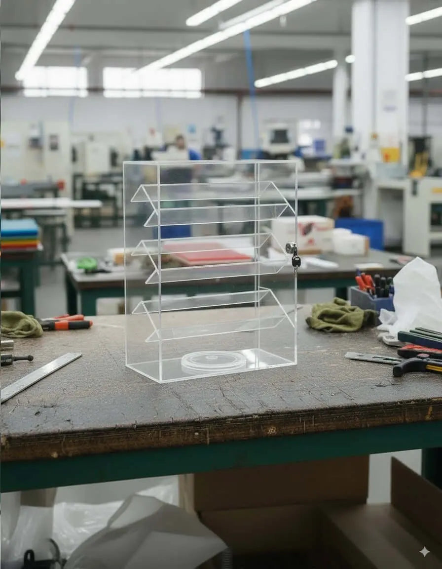 Countertop Display Case with Base – Clear Acrylic Showcase