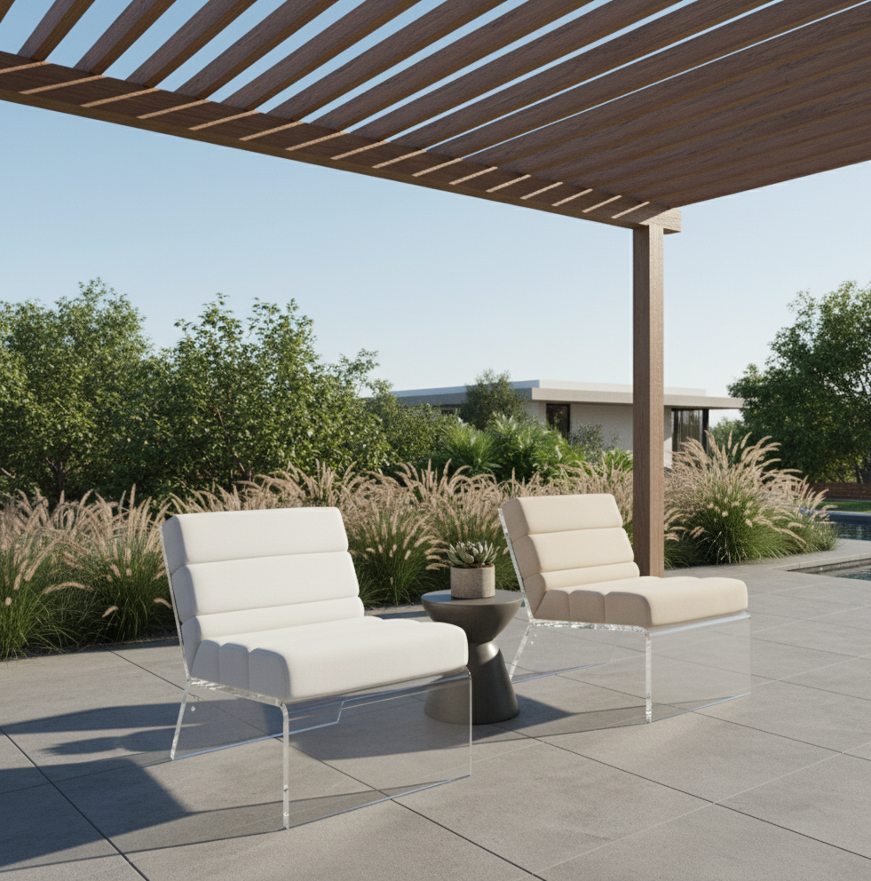 Modern Acrylic Lounge Chair