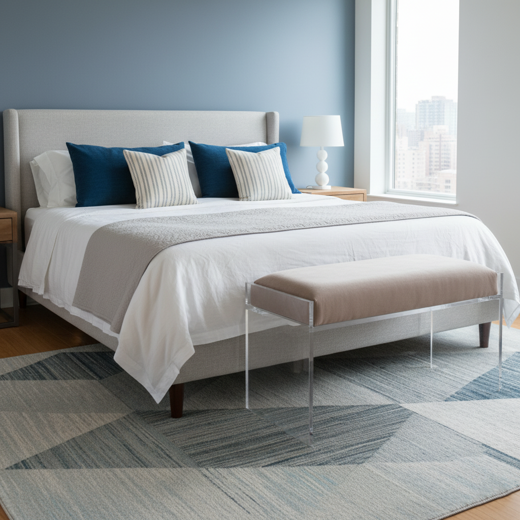 Modern Clear Acrylic Bench – Luxe Seating South Florida Acrylics