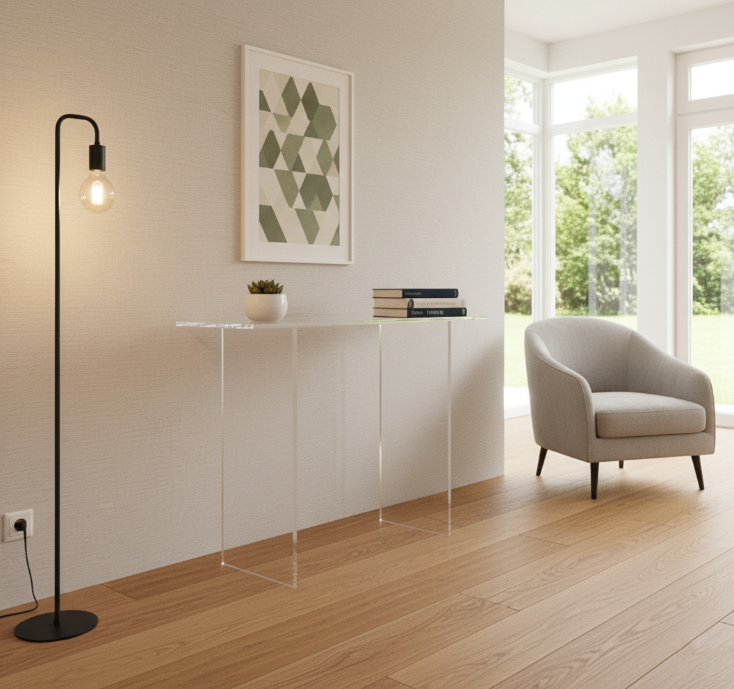 Modern Acrylic Entry Table