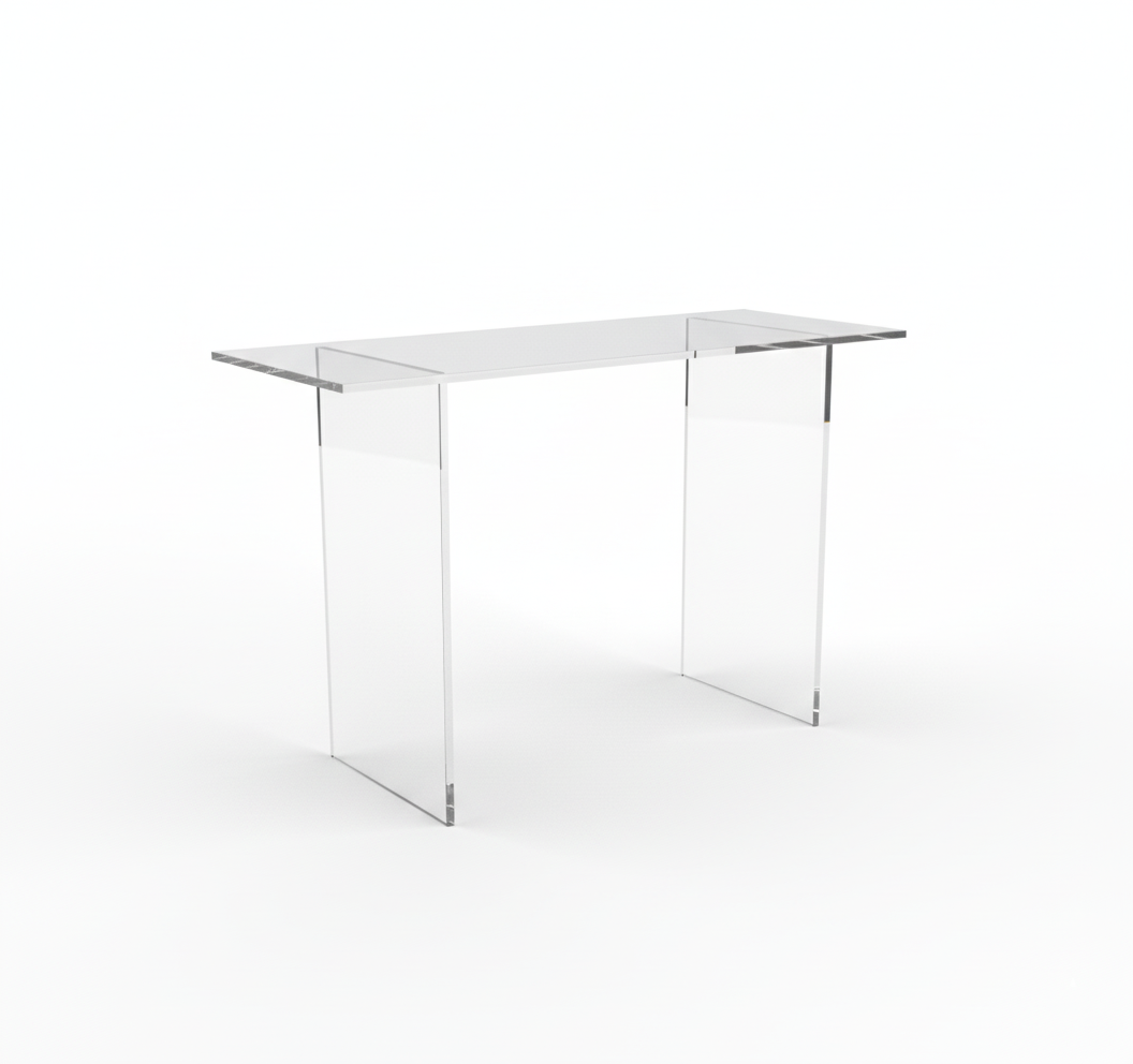 Modern Acrylic Entry Table South Florida Acrylics