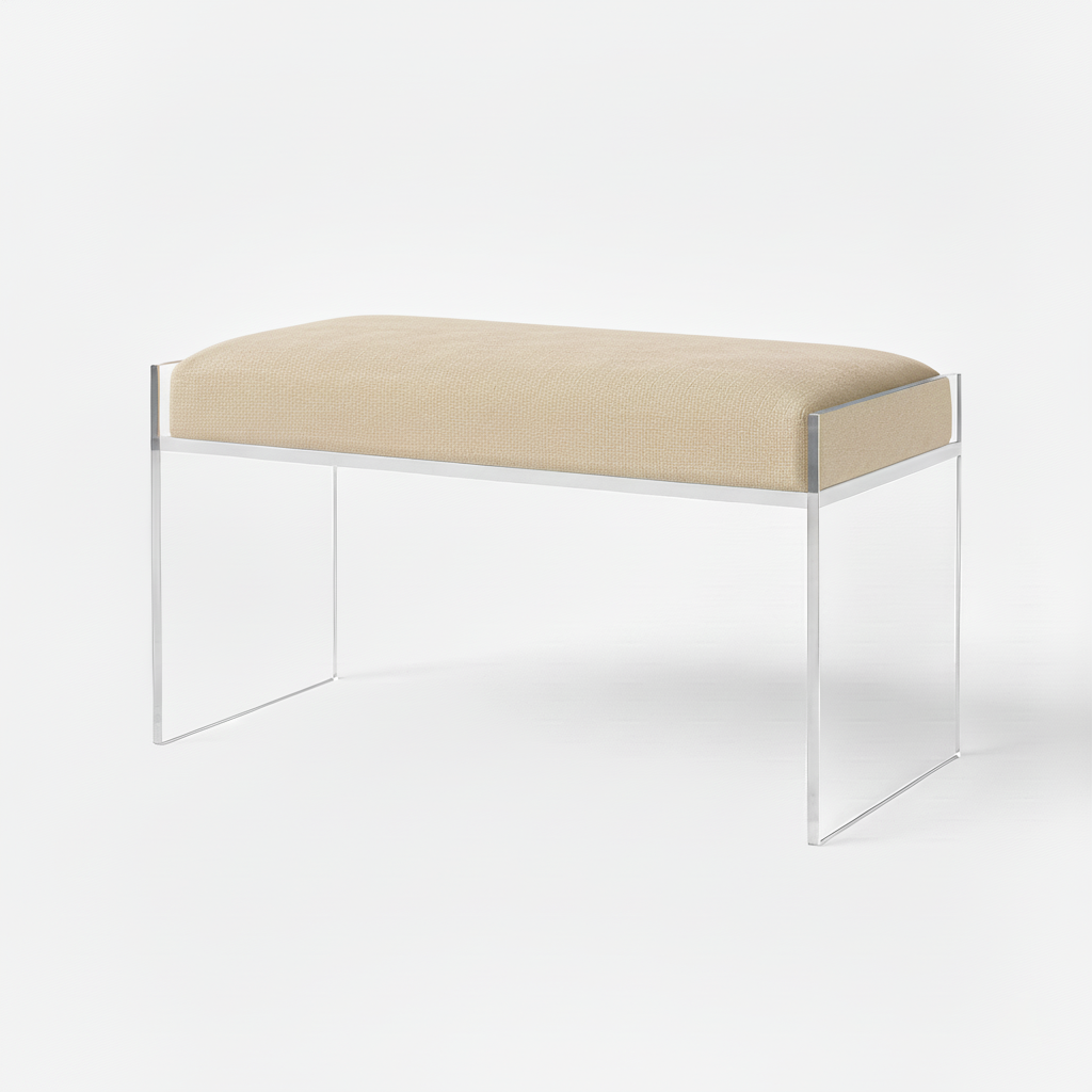 Modern Clear Acrylic Bench