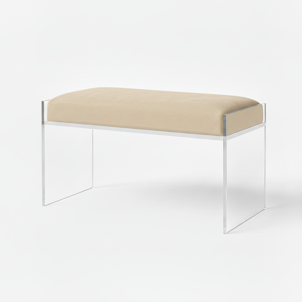 Modern Clear Acrylic Bench South Florida Acrylics
