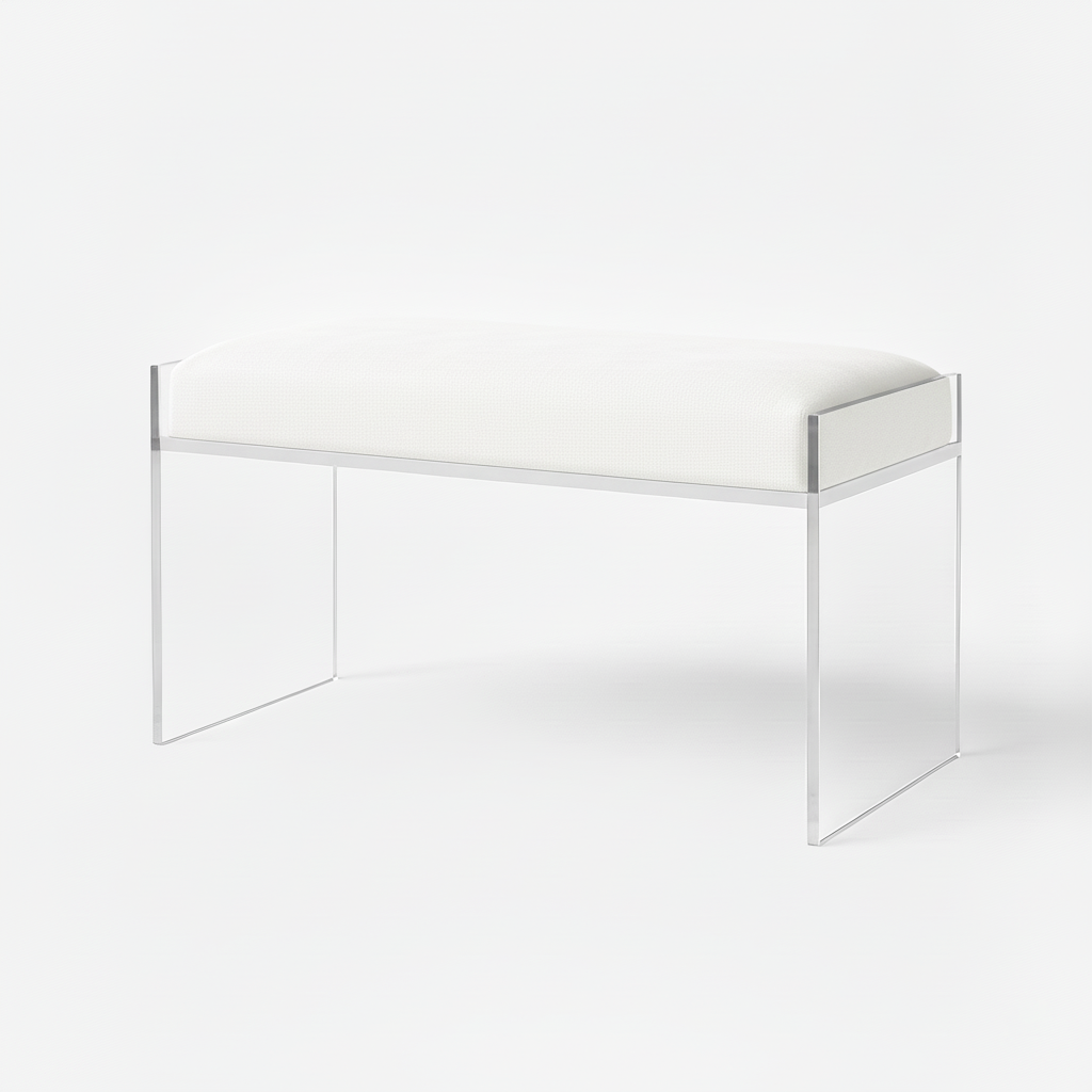 Modern Clear Acrylic Bench South Florida Acrylics