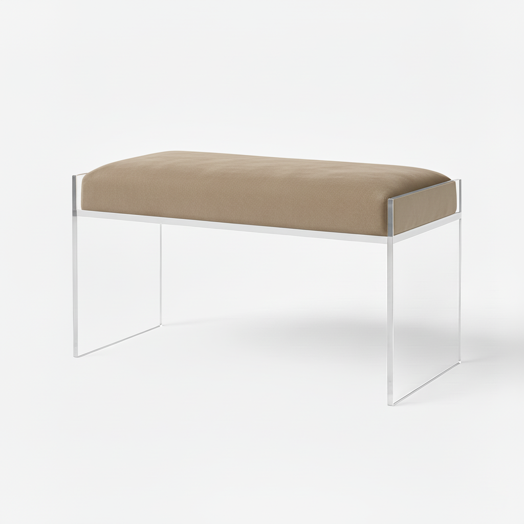 Modern Clear Acrylic Bench – Luxe Seating South Florida Acrylics