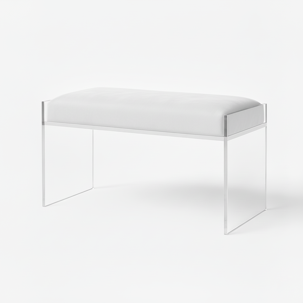 Modern Clear Acrylic Bench South Florida Acrylics