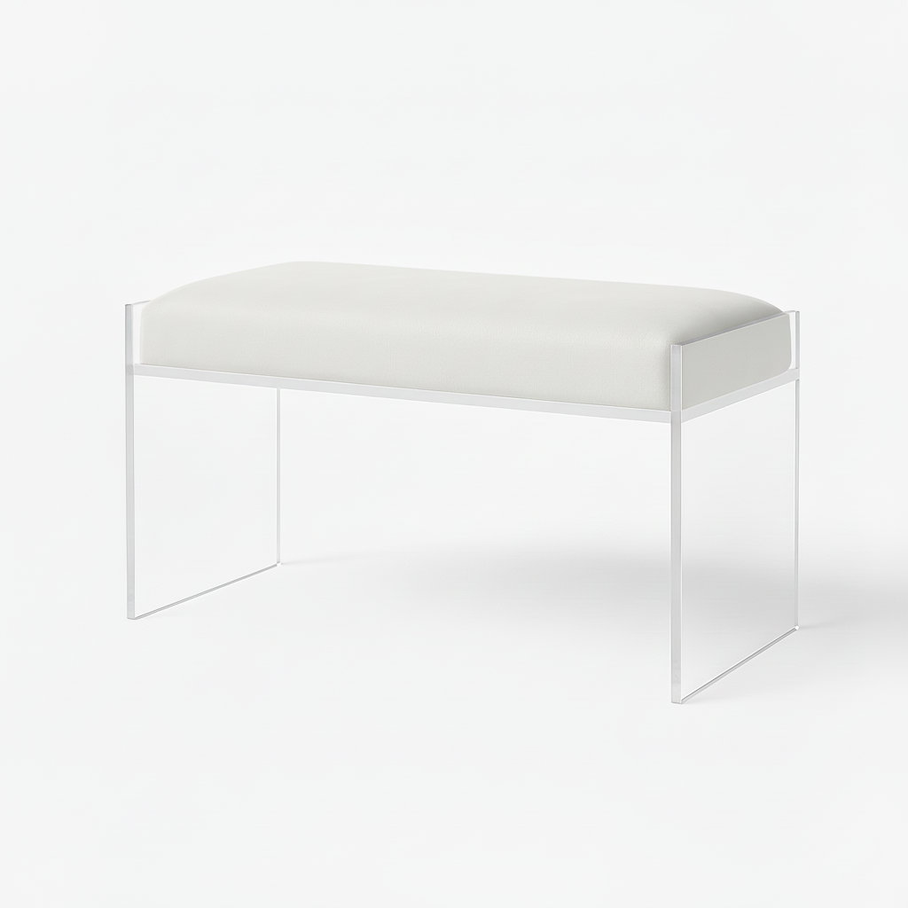 Modern Clear Acrylic Bench
