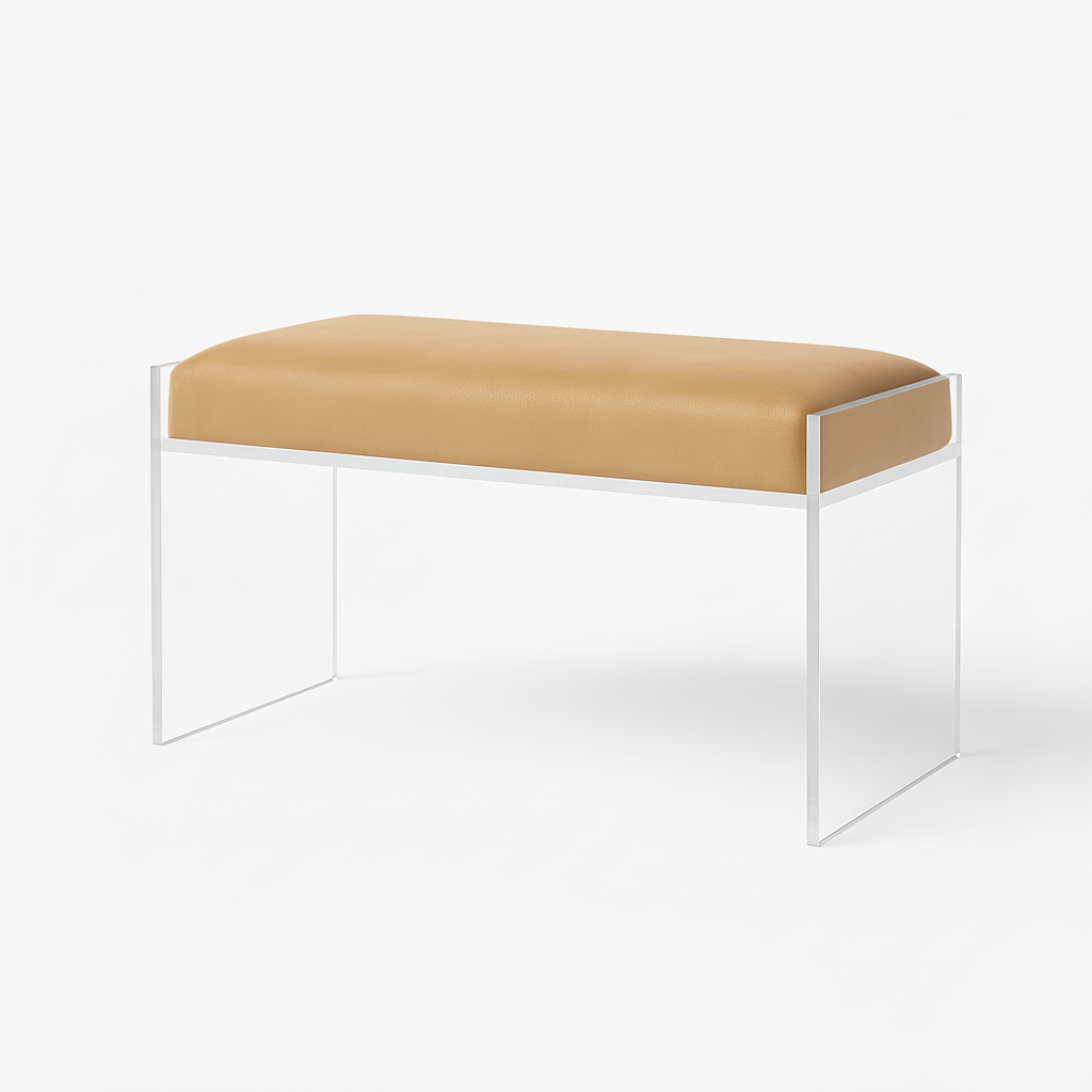 Modern Clear Acrylic Bench
