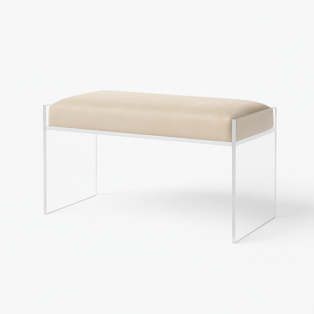 Modern Clear Acrylic Bench