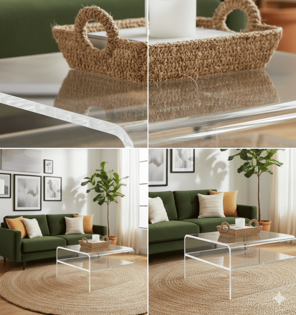 Minimalist Acrylic Coffee Table
