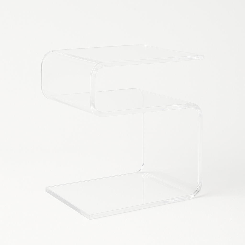 Modern Acrylic S-Curve End Table