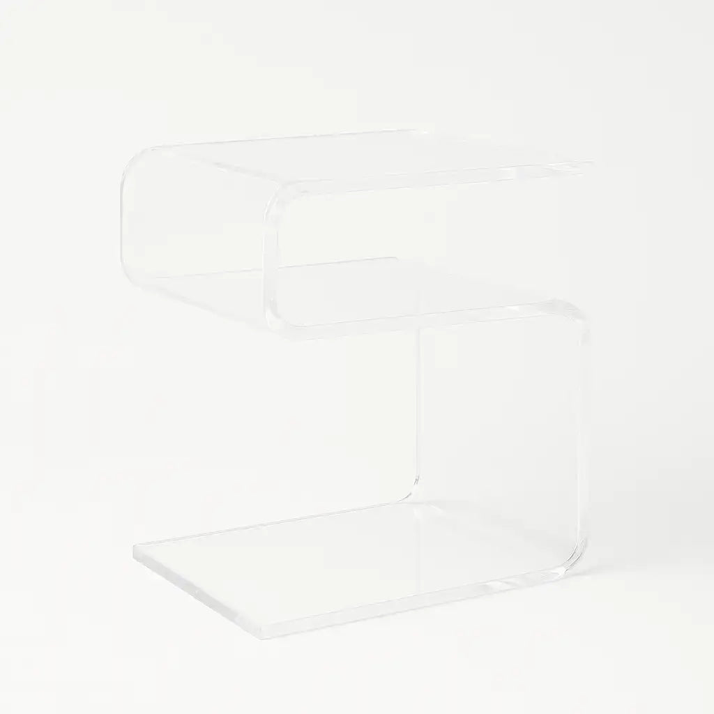 Modern Acrylic S-Curve End Table