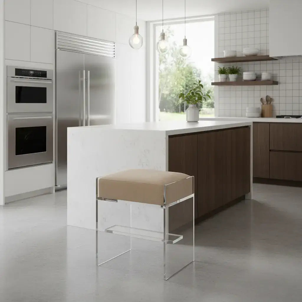 Modern Acrylic Bar Stool – Clear Design