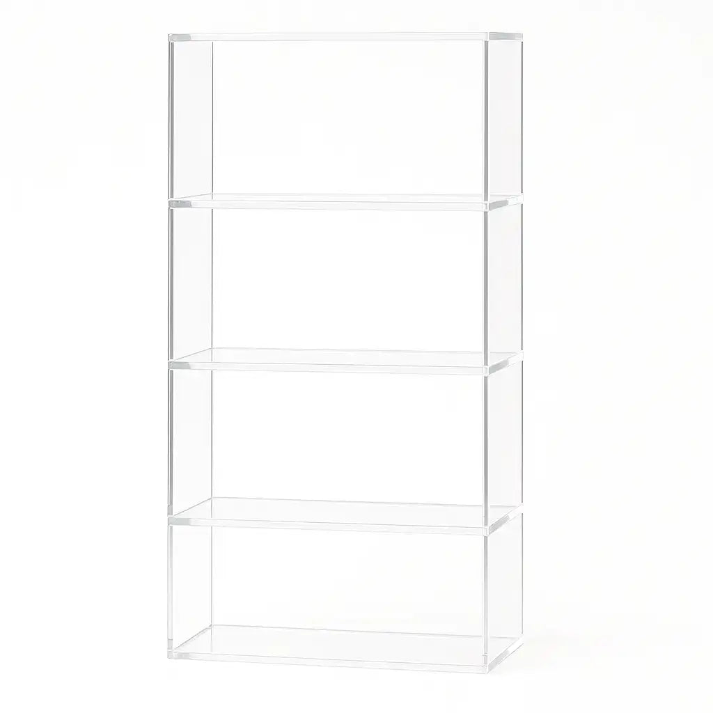 Transparent Acrylic High Bookcase Clear