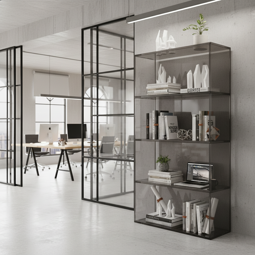Transparent Acrylic High Bookcase